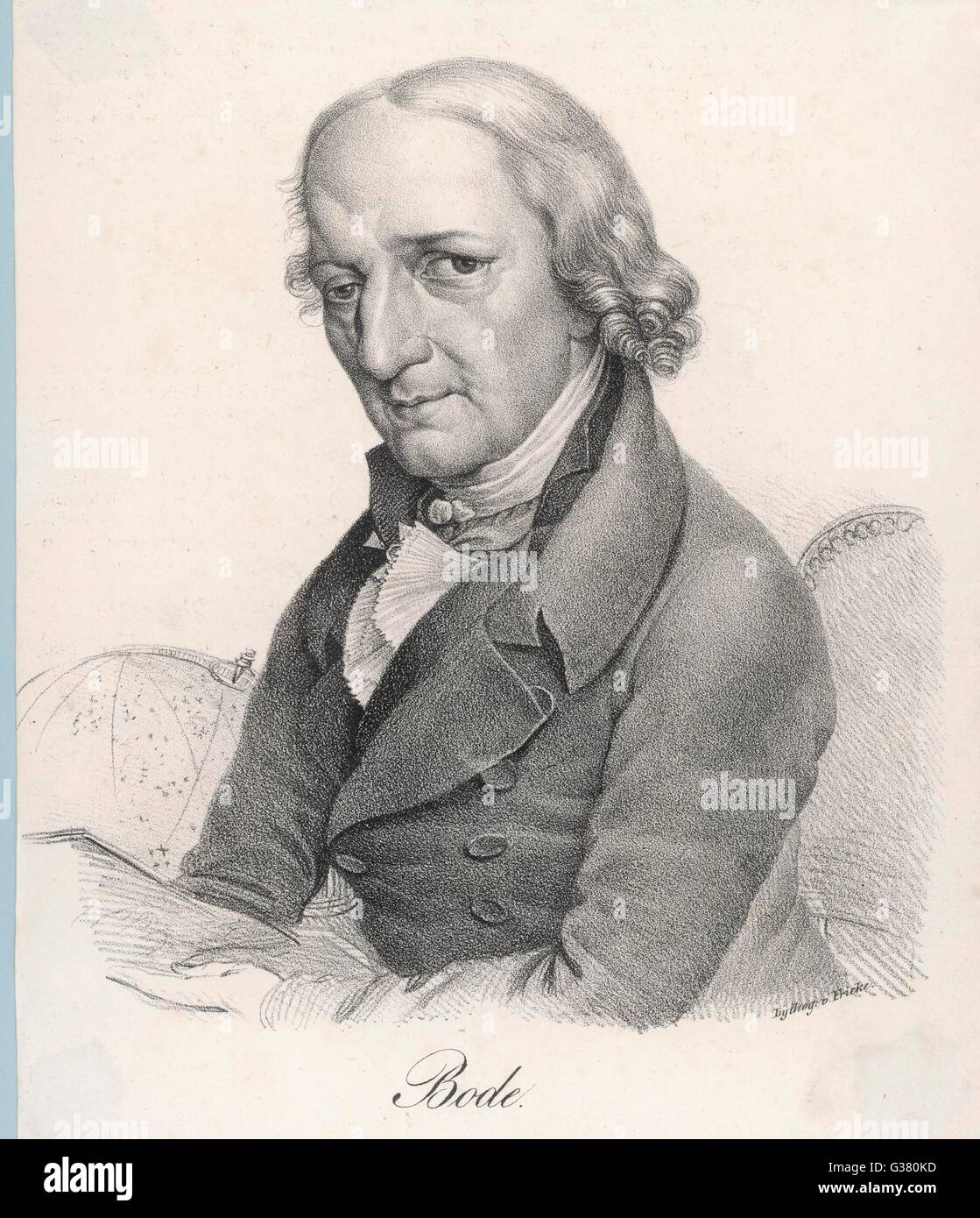 JOHANN ELERT BODE astronomo tedesco ha lavorato su distanze relative tra i pianeti e il sole. Data: 1747 - 1826 Foto Stock