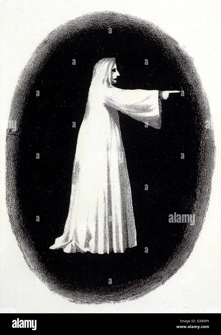 Tradizionale figura spettrale data: 1864 Foto Stock