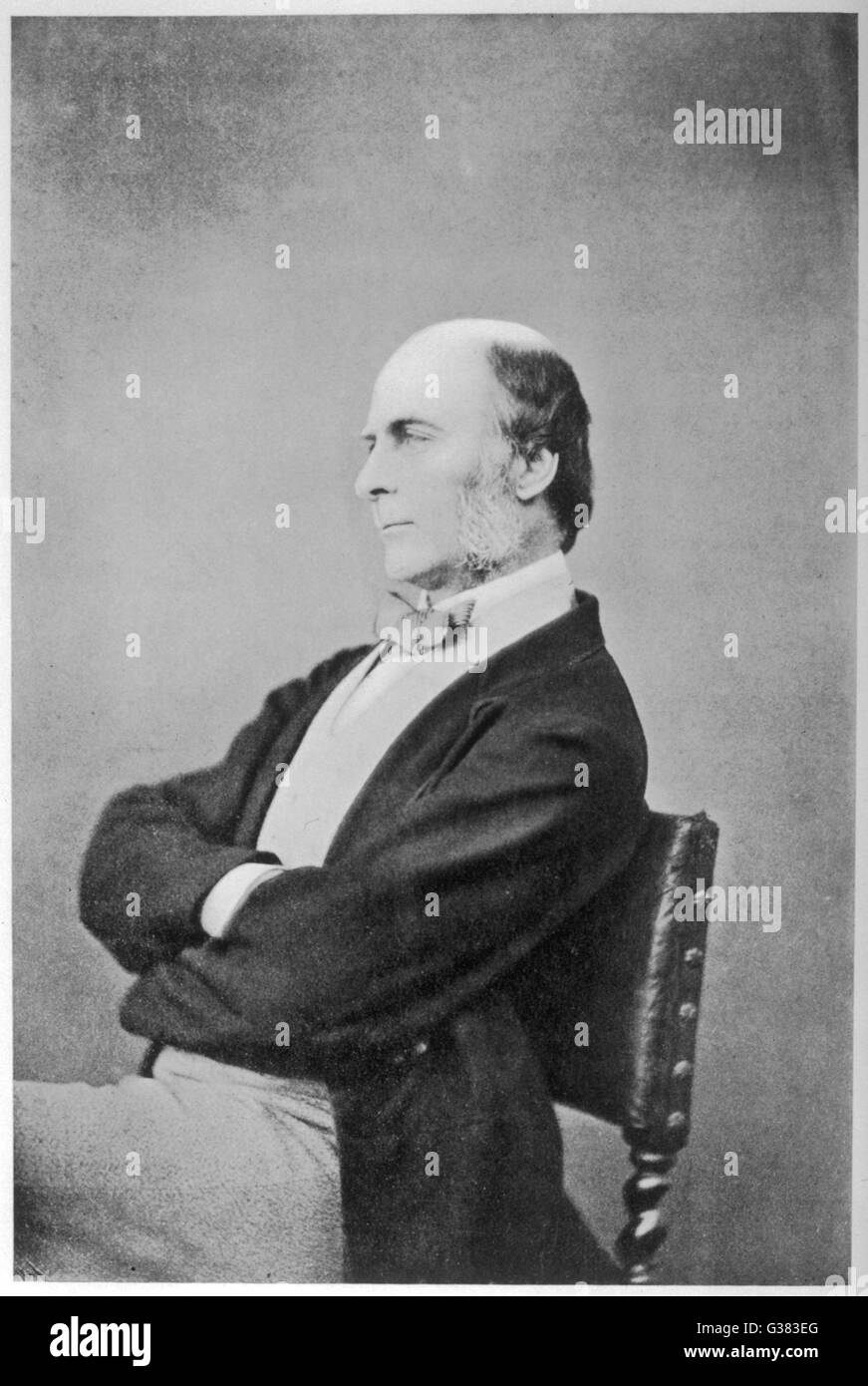 FRANCIS GALTON scienziato - età di circa 50 data: 1822 - 1911 Foto Stock