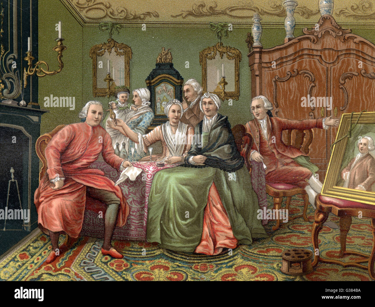 Un Inglese casa borghese Data: metà del XVIII secolo Foto Stock