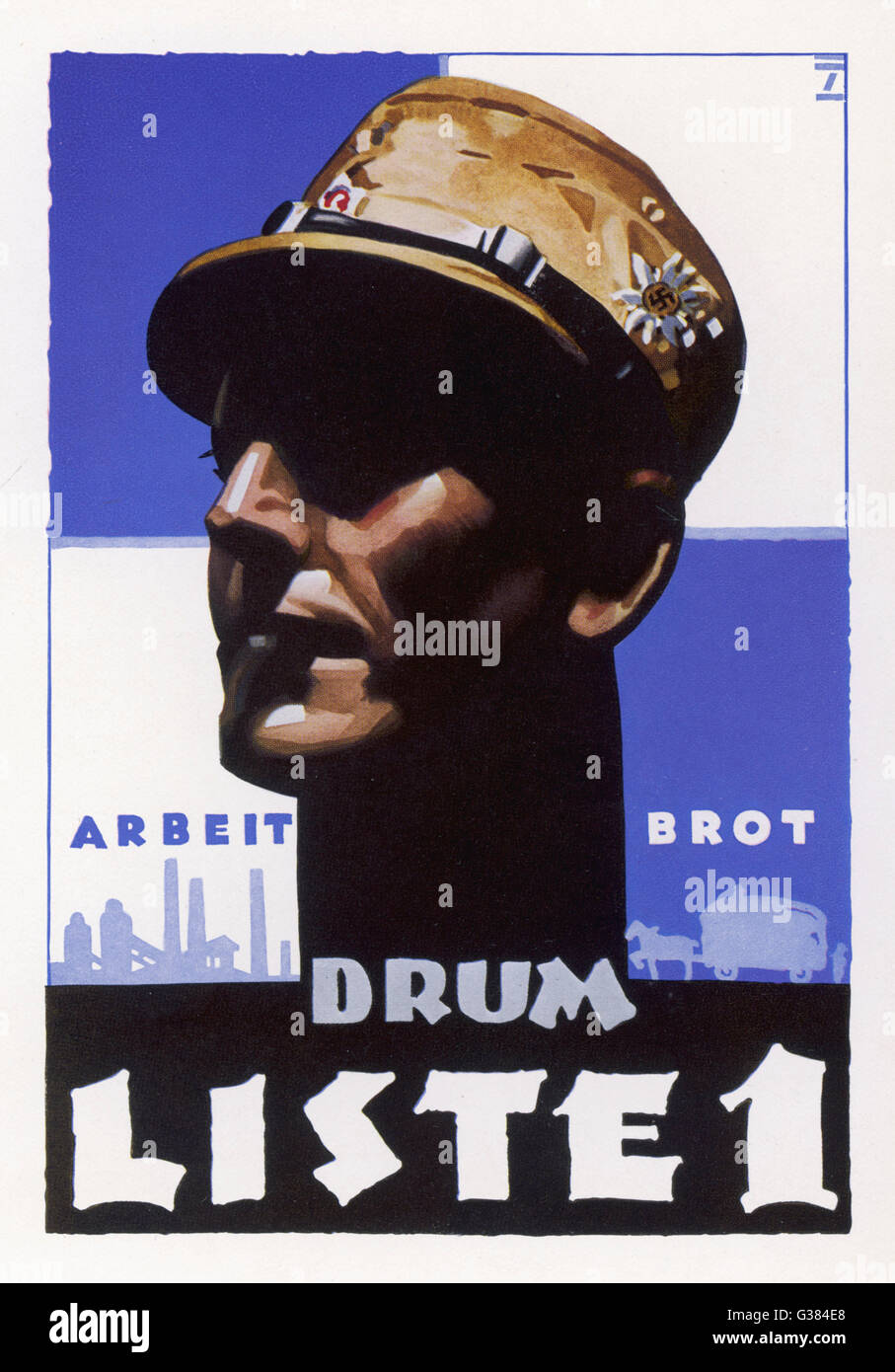 "ARBEIT - BROD' assunzione nazista poster "lavoro significa pane' data: 1938 Foto Stock