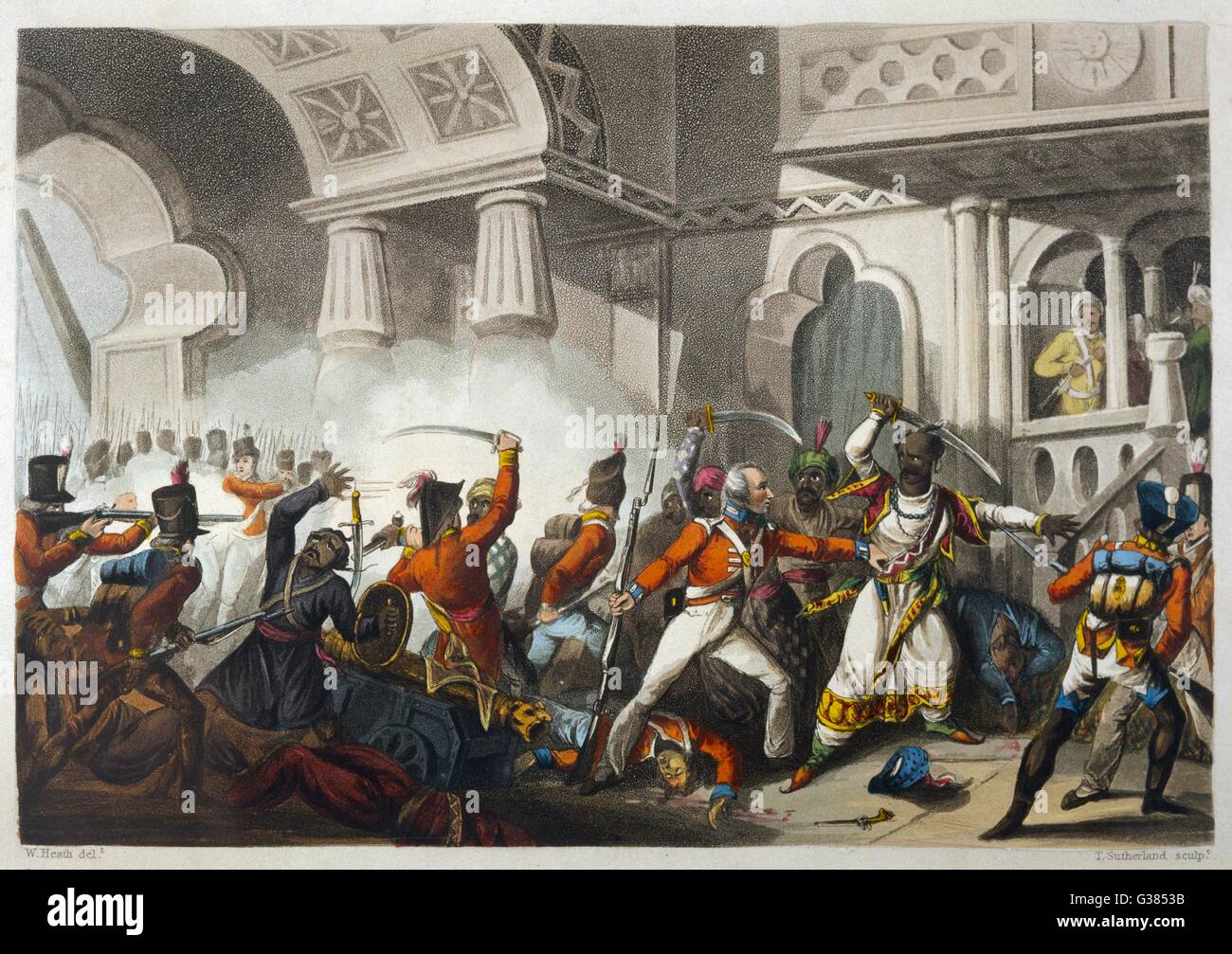In generale le tempeste di Baird Seringapatam durante la quarta Guerra Anglo-Mysore Data: 3 maggio 1799 Foto Stock In generale le tempeste di Baird Seringapatam durante la quarta Guerra Anglo-Mysore Data: 3 maggio 1799 Foto Stock