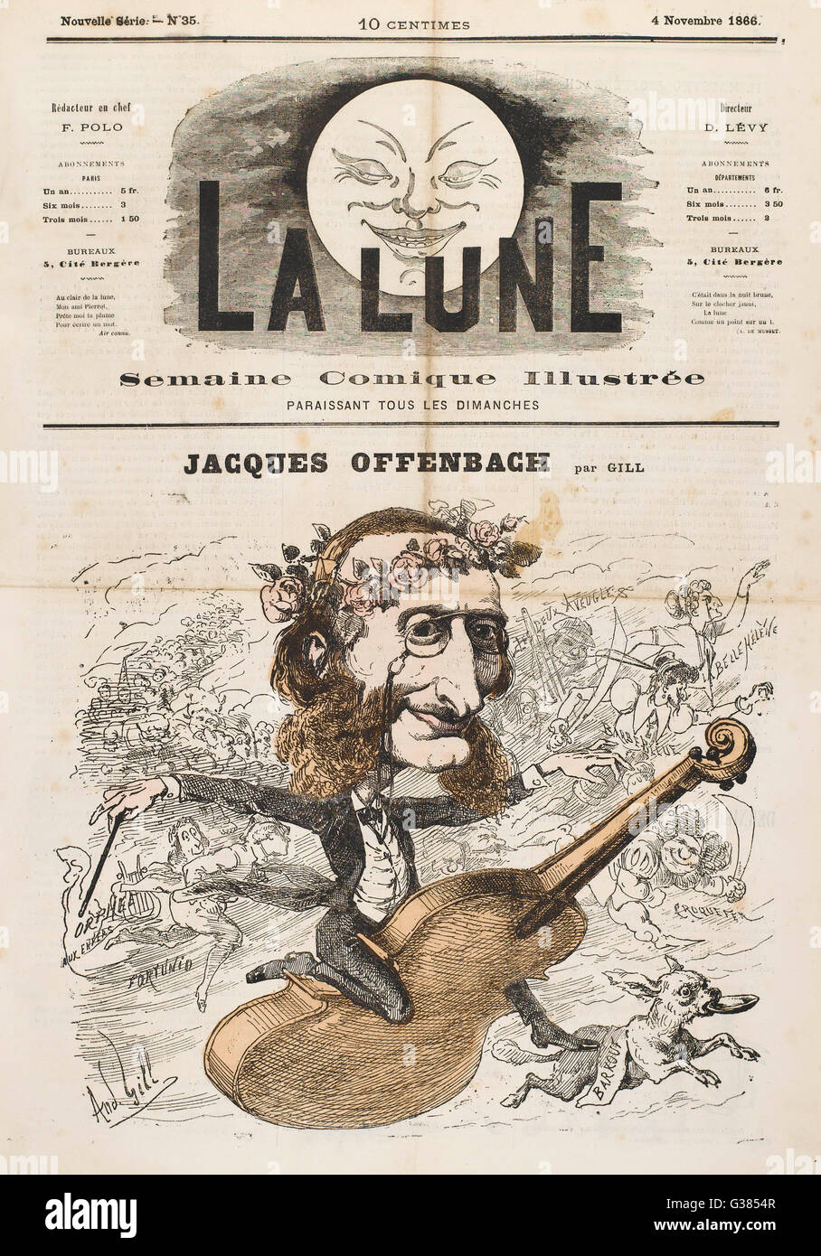 JACQUES OFFENBACH musicista francese data: 1819 - 1880 Foto Stock