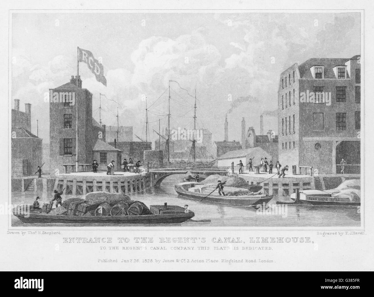 Regent's Canal - Limehouse Foto Stock