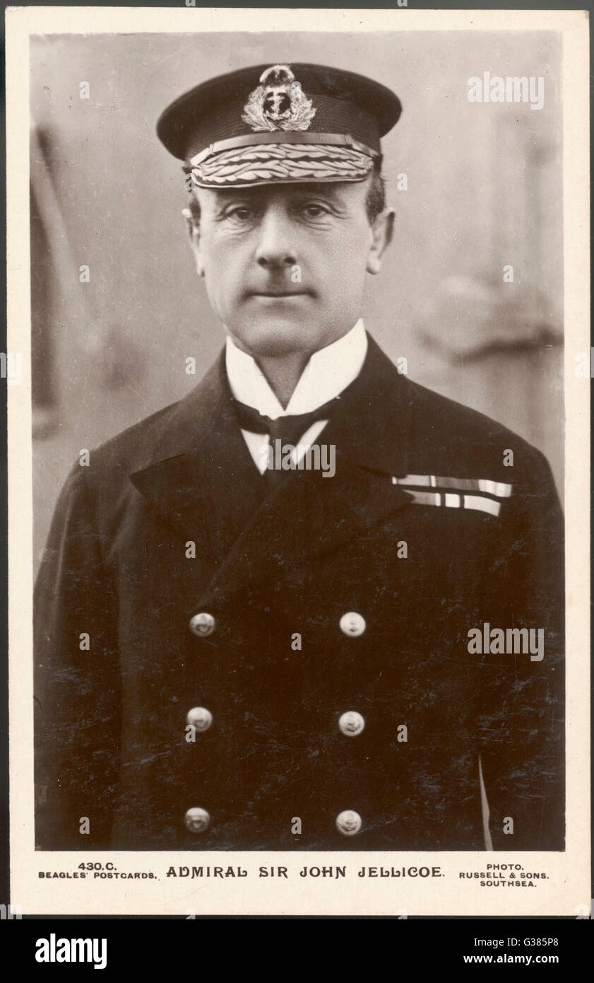 SIR JOHN RUSHWORTH JELLICOE primo Earl Jellicoe comandante navale data: 1859 - 1935 Foto Stock