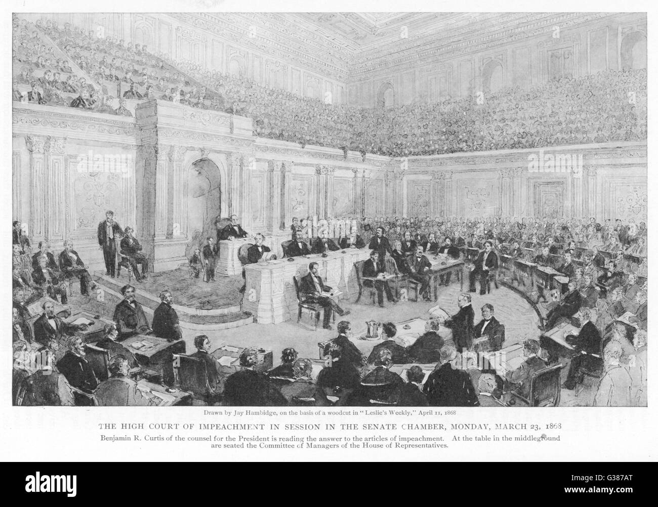 JOHNSON IMPEACHED 1868 Foto Stock