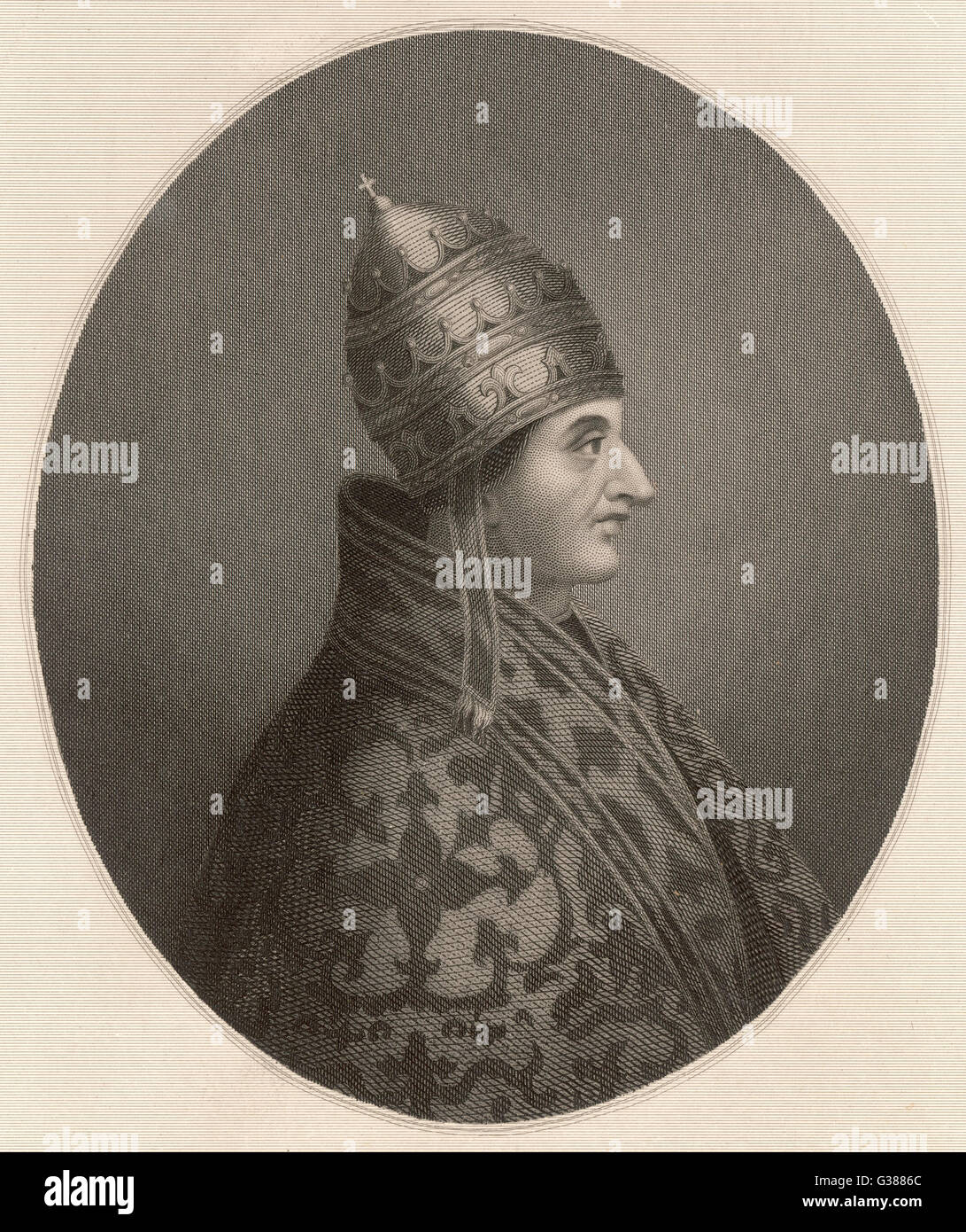 Papa INNOCENS III (Lotario dei Conti di Segni) considerato da molti come il più grande di tutti i Papi Data: regnò 1198 - 1216 Foto Stock