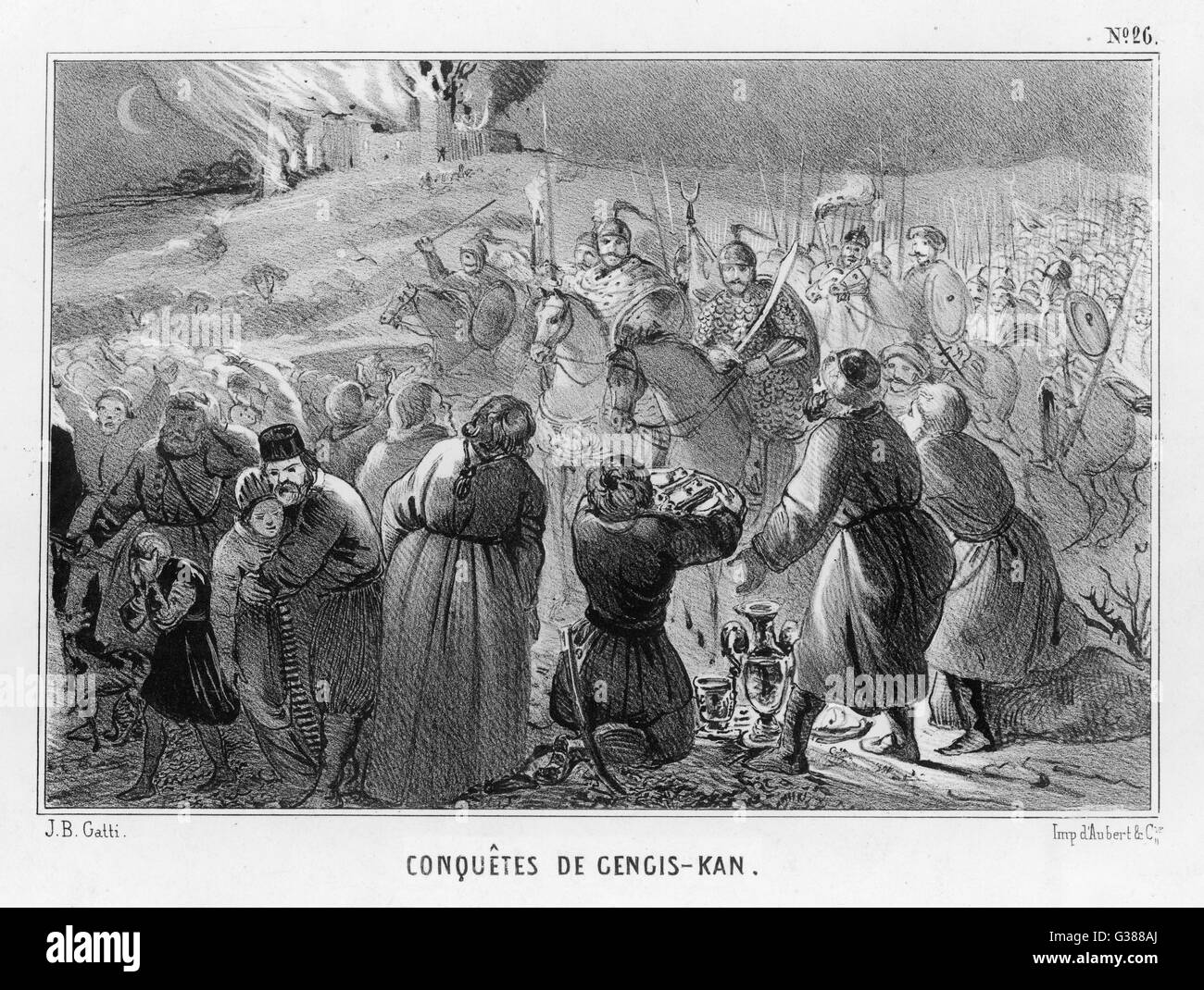 Gengis Khan invade il West Data: circa 1216 Foto Stock