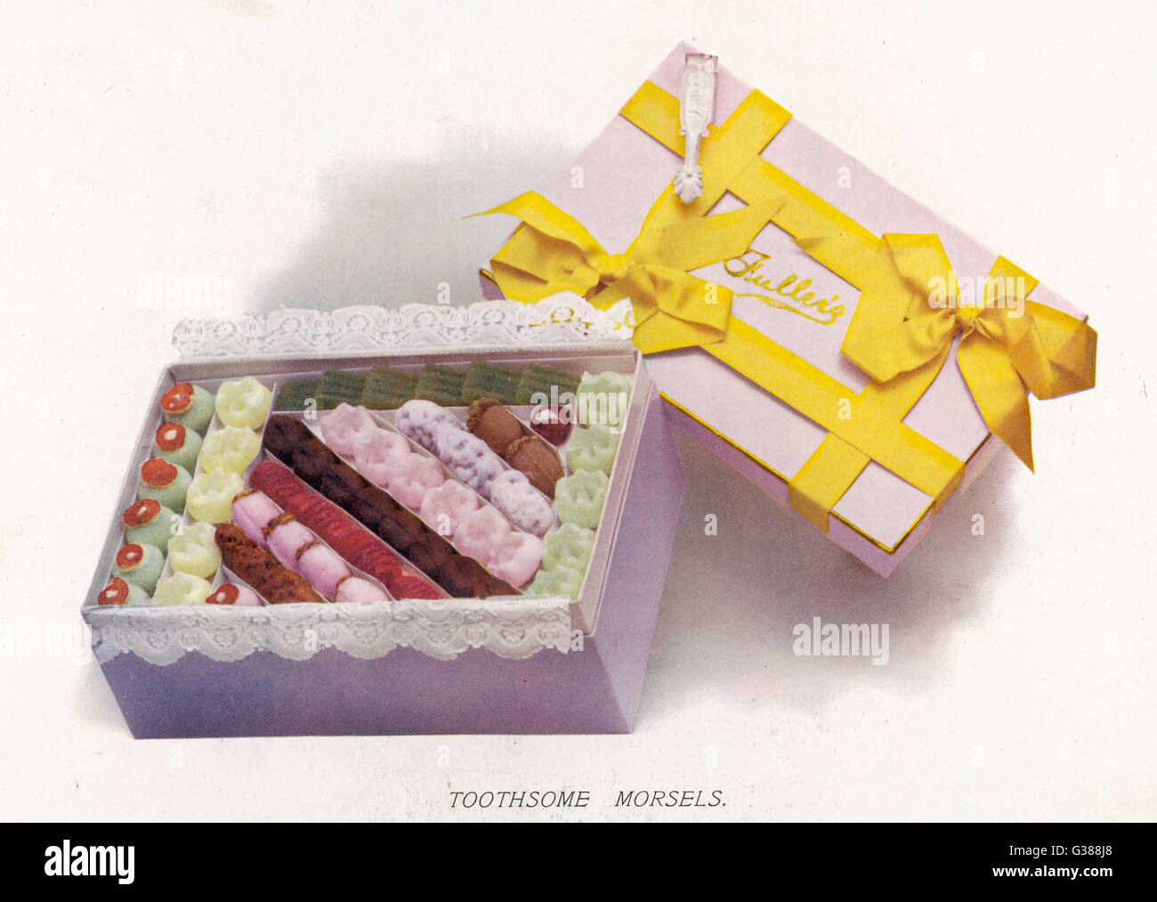 Una scatola di Fuller's Chocolates data: 1903 Foto Stock