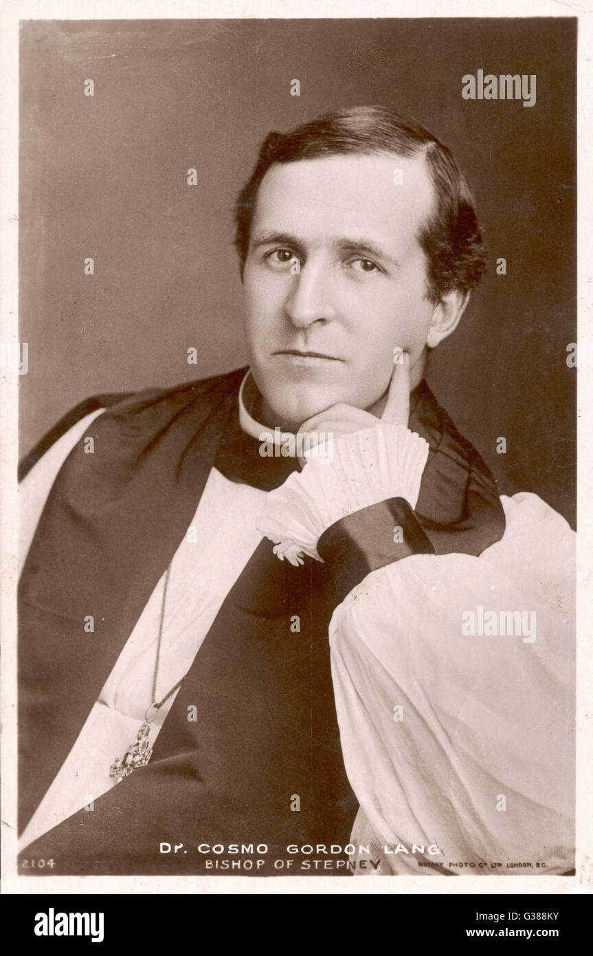 Cosmo Gordon Lang Primo Baron Lang Di Lambeth Arcivescovo Di Canterbury Qui Come Vescovo Di Stepney Data 1864 1945 Foto Stock Alamy