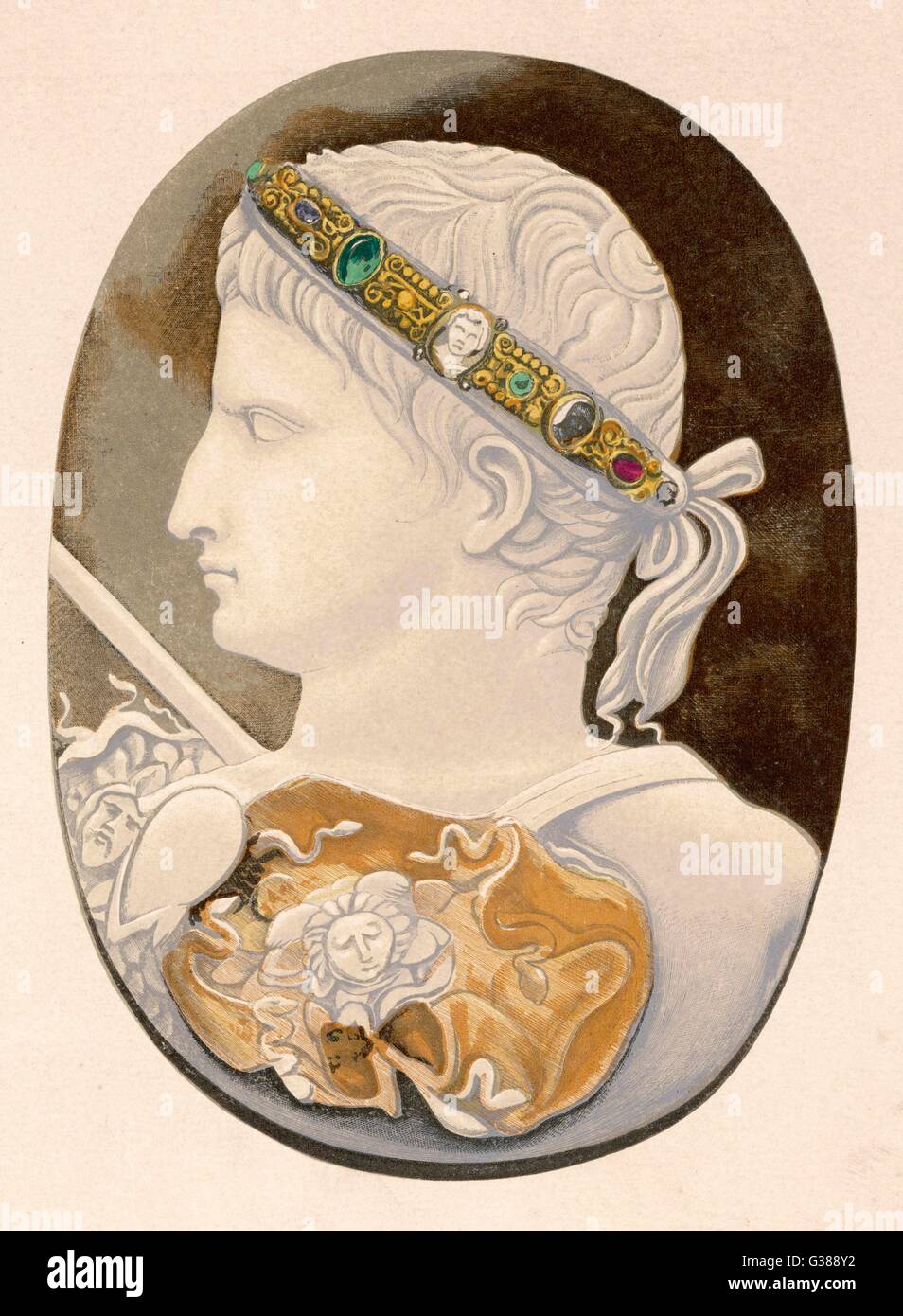 Caio Giulio Cesare Augusto (originariamente Gaio Ottavio, noto anche come Ottaviano) primo Imperatore romano Data: 63 BC - 14 D.C. Foto Stock