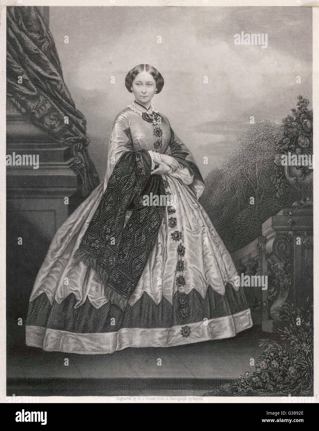 La duchessa di Hesse-DARMSTADT terzo bambino e la seconda figlia della regina Victoria; sposò il Granduca Luigi IV di Hesse-Darmstadt (1862). Madre della Zarina Alix della Russia. Data: 1843 - 1878 Foto Stock
