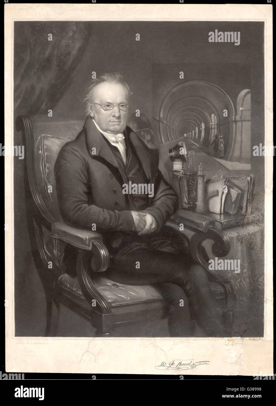 MARC ISAMBARD BRUNEL Engineer, segnatamente del Tamigi Tunnel data: 1769 - 1849 Foto Stock
