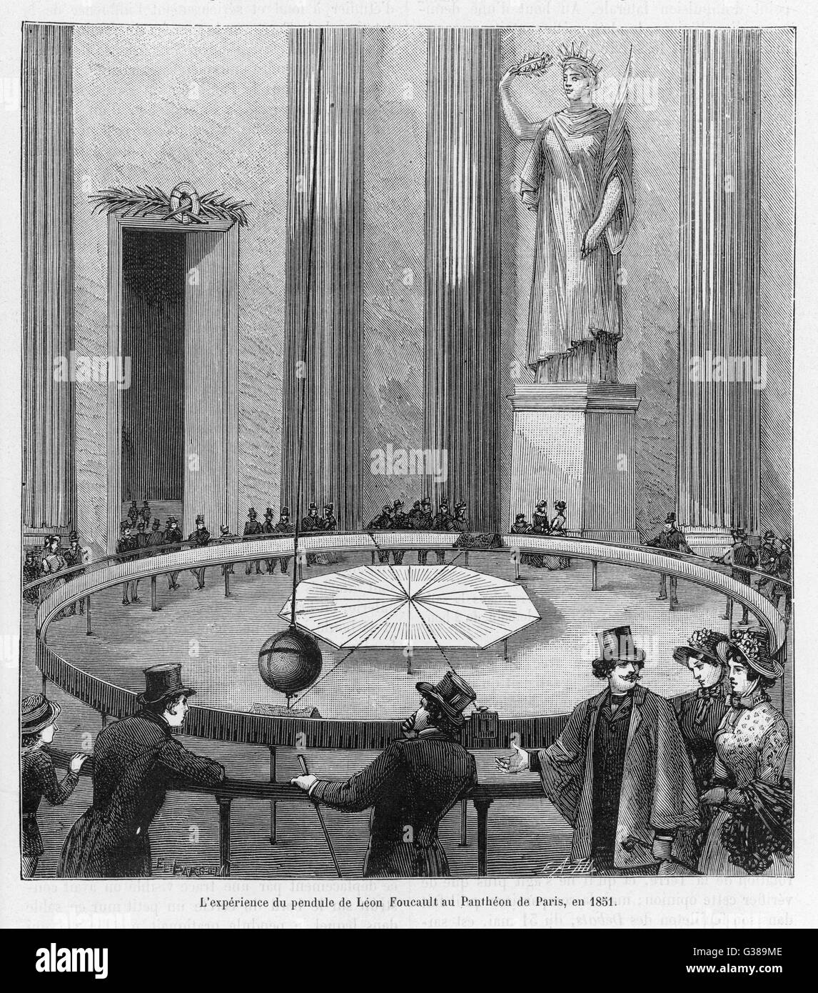 Foucault Demo, 1851 Foto Stock