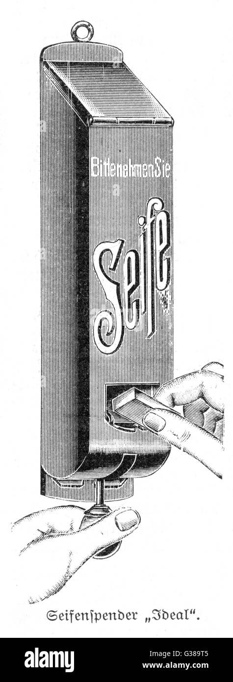Un meccanico dispenser di sapone dalla Germania Data: 1900 Foto Stock