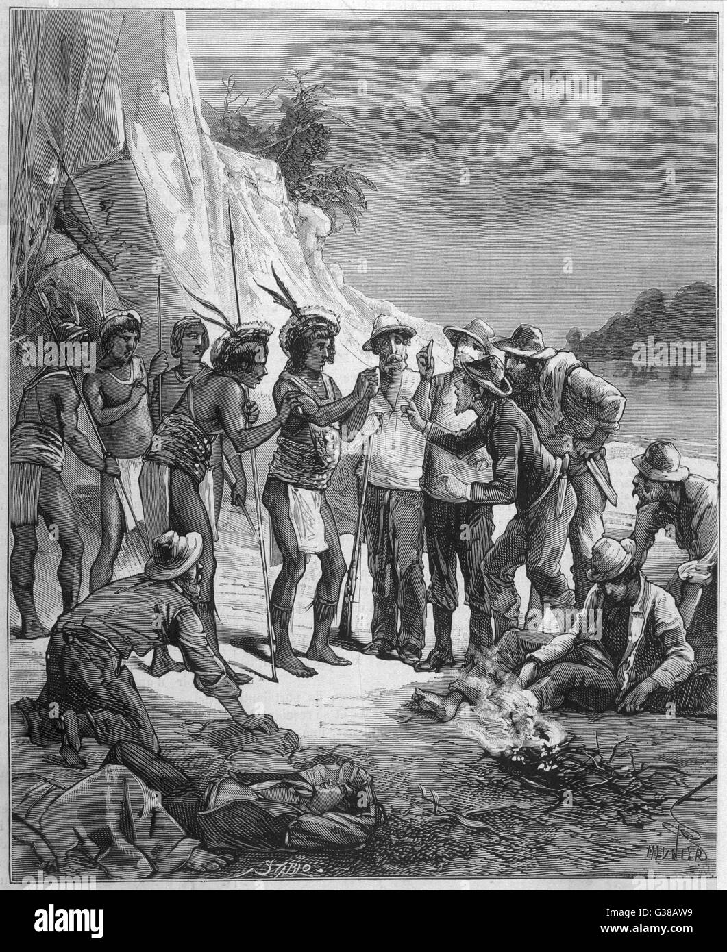 I viaggiatori europei in Perù sono insegnate le effetti medicinali del chinino ; i missionari francesi avevano imparato questa nel 1630, ma l'elemento curativo non era stato identificato data: a metà del XIX secolo Foto Stock