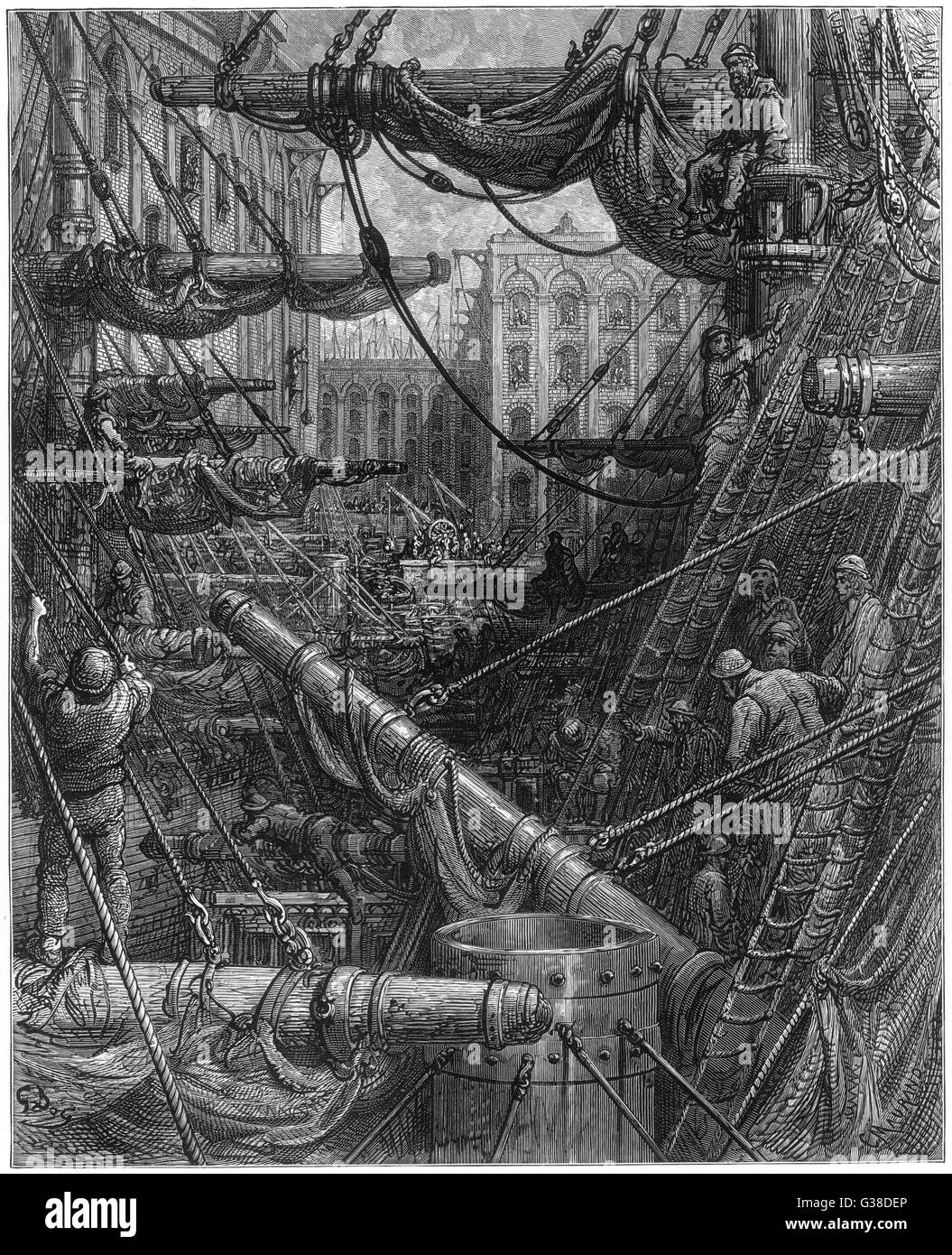 Moli a Londra 1870 Foto Stock