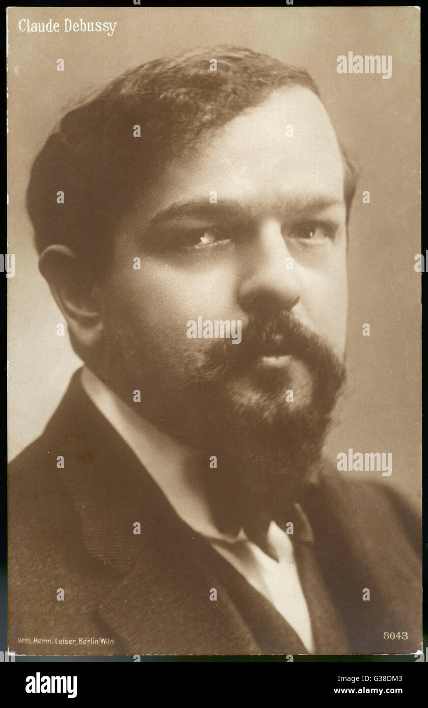 CLAUDE DEBUSSY il compositore francese. Data: 1862 - 1918 Foto Stock