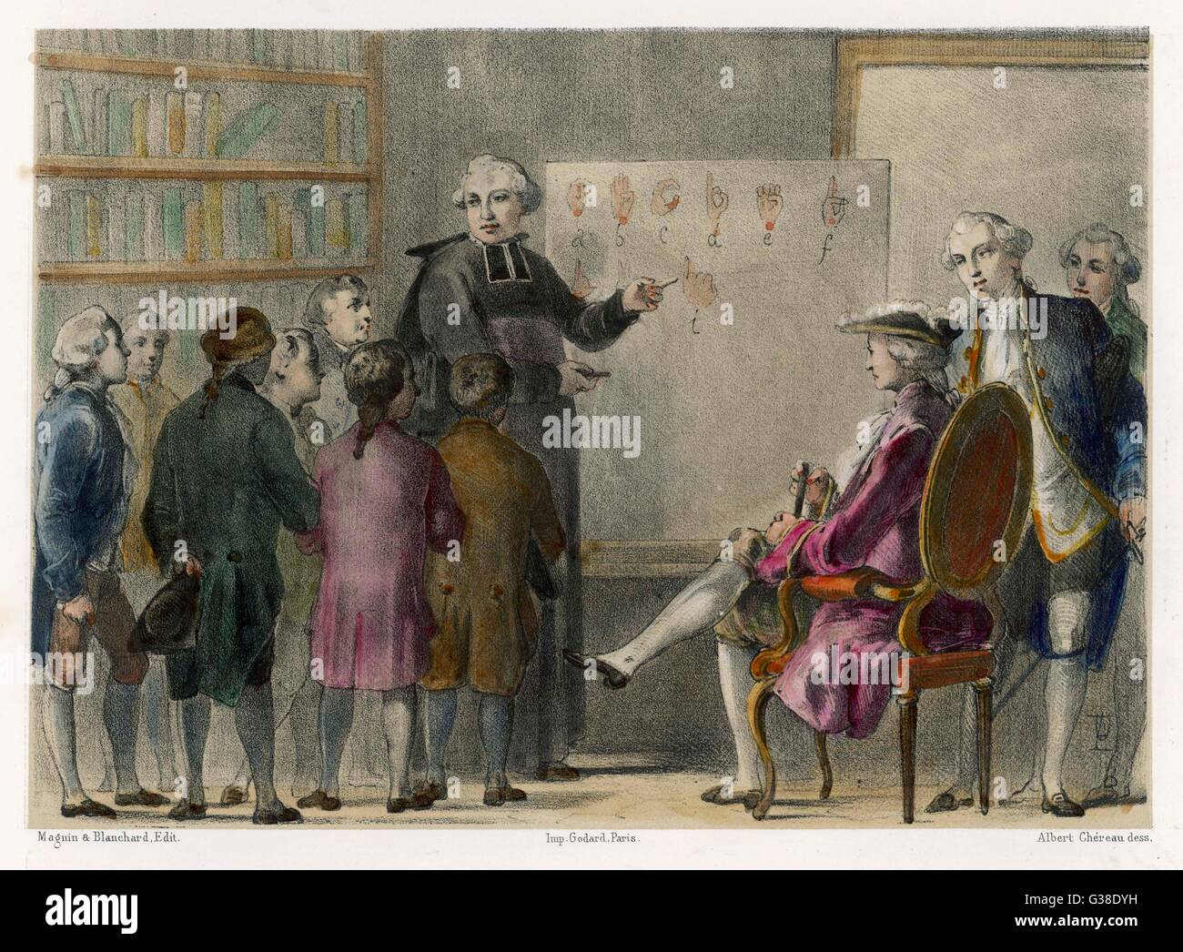 ABBE DE L'EPEE inventore francese di un linguaggio dei segni per consentire sordomuti di comunicare data: 1712 - 1789 Foto Stock