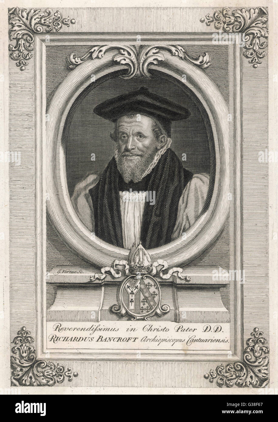 RICHARD BANCROFT (1544-1610) leader anglicana; il vescovo di Londra 1597, arcivescovo di Canterbury 1604. Data: circa 1600 Foto Stock