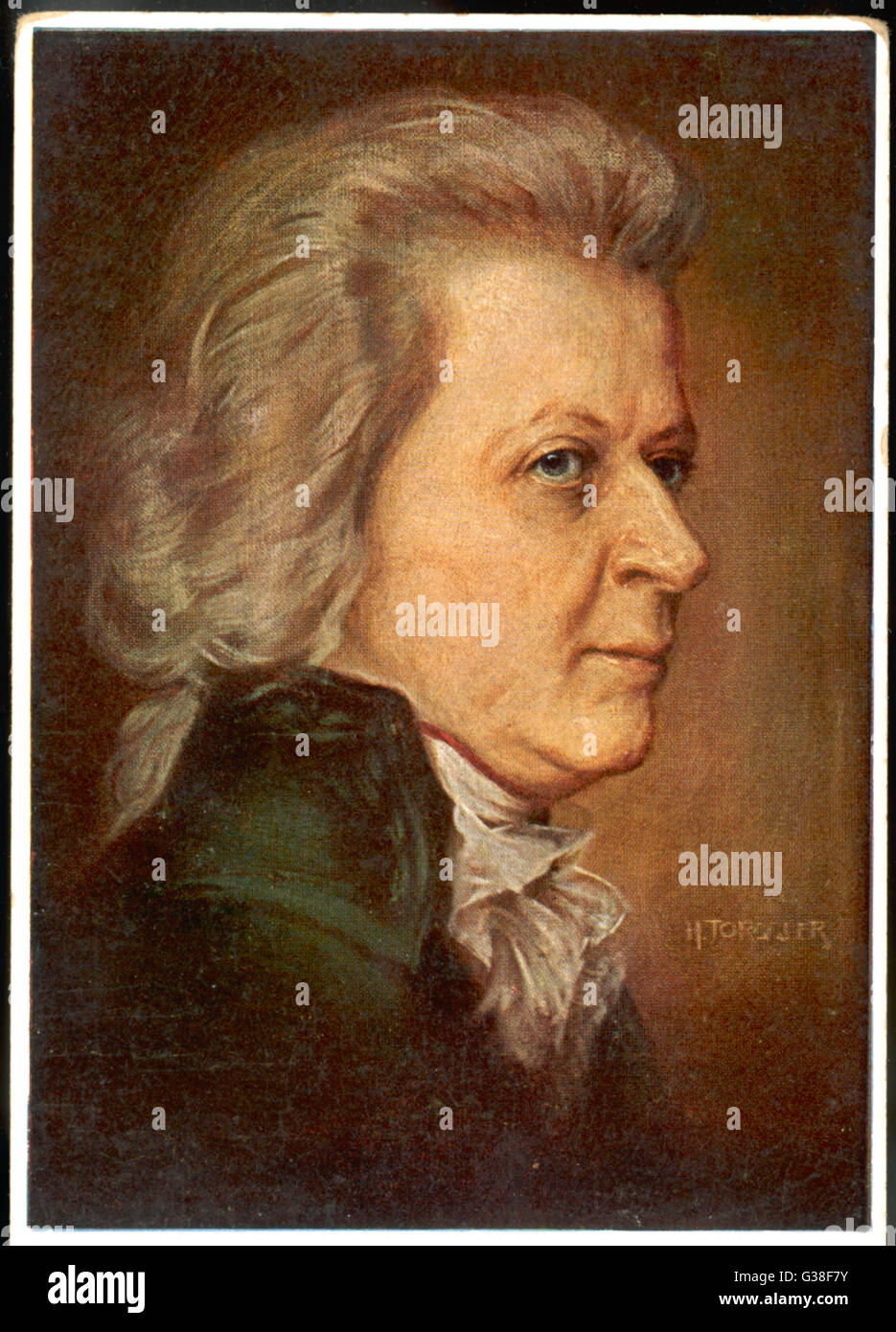 WOLFGANG Amadeus Mozart (1756 - 1791) il compositore austriaco nella vita successiva Foto Stock