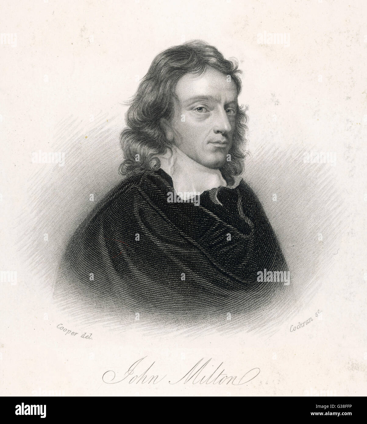 JOHN MILTON del poeta inglese e puritan come un giovane uomo data: 1608 - 1674 Foto Stock