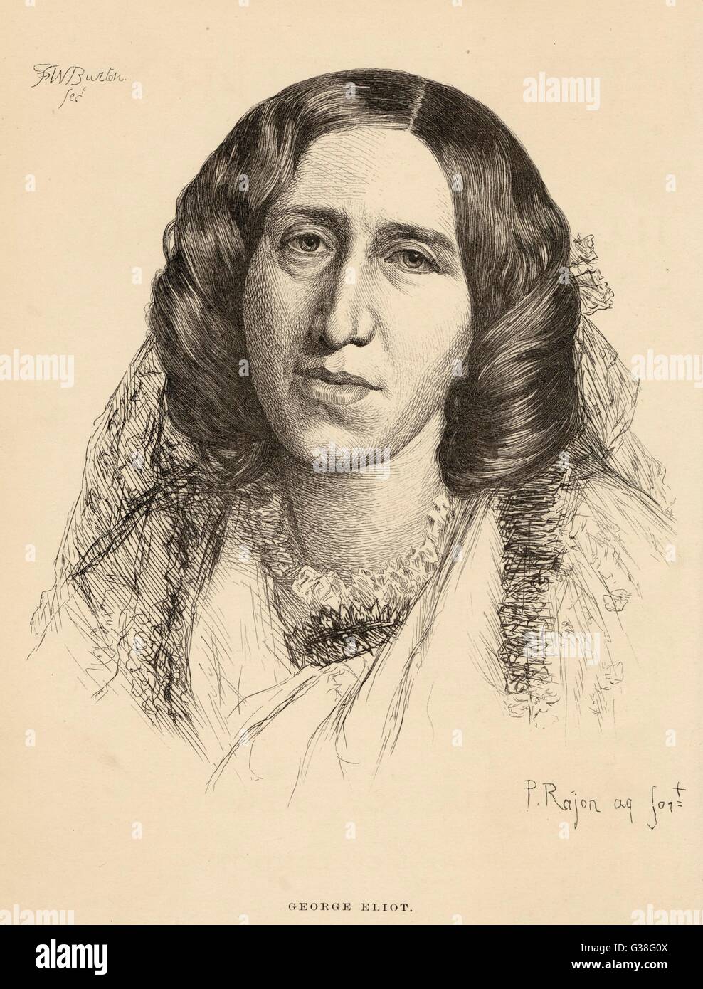 GEORGE ELIOT. (MARY ANN EVANS) Data: 1819 - 1880 Foto Stock