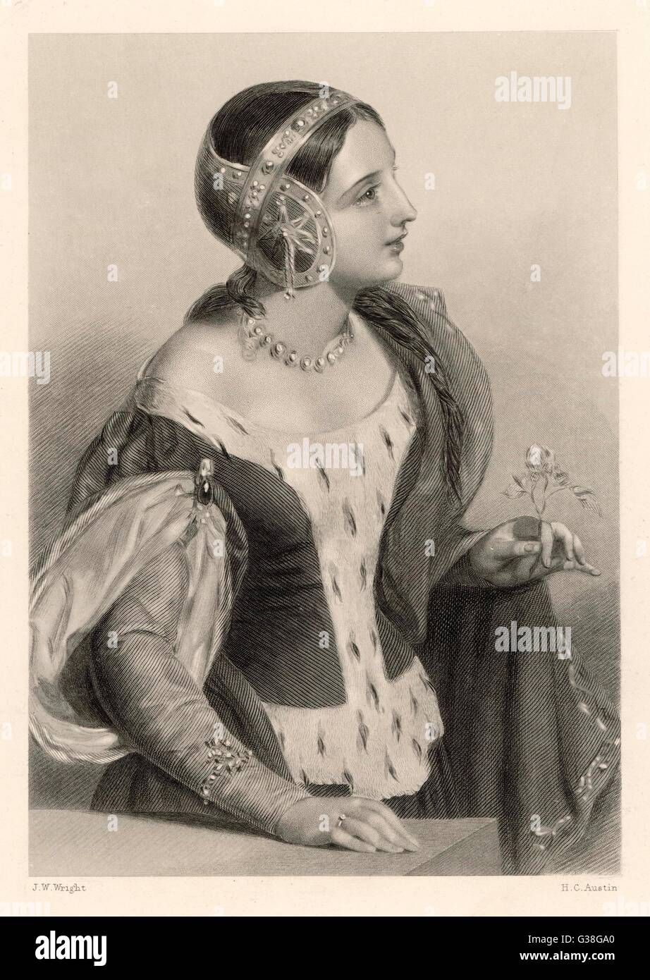 ISABELLA DI FRANCIA regina di Edward II, figlia di Filippo IV di Francia data: 1292 - 1358 Foto Stock