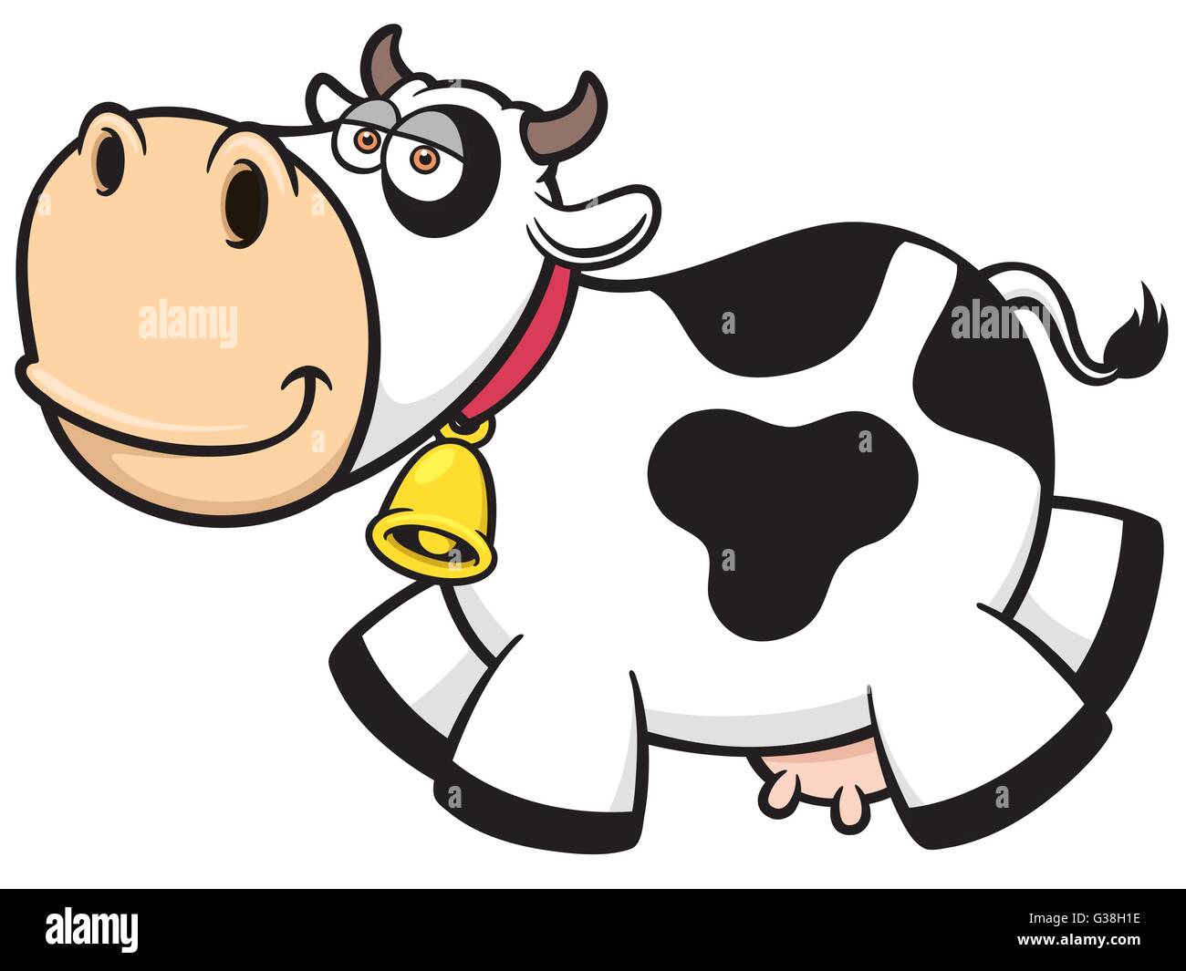 Illustrazione Vettoriale di Cartoon mucca Illustrazione Vettoriale