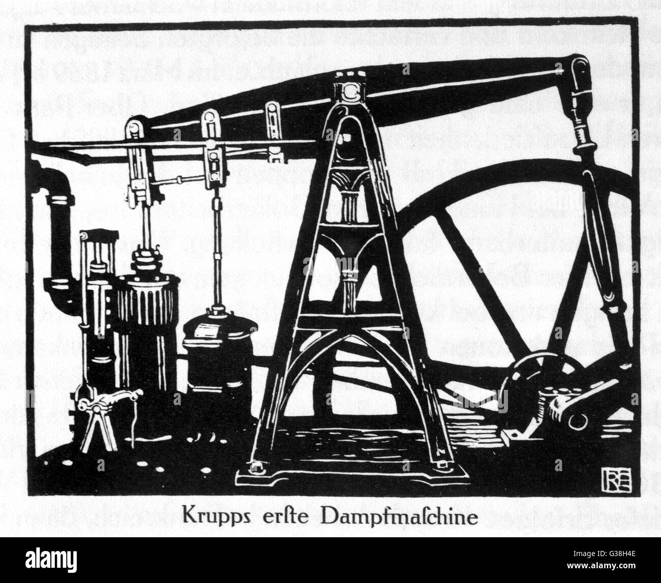 Motore a vapore di Krupp Foto Stock