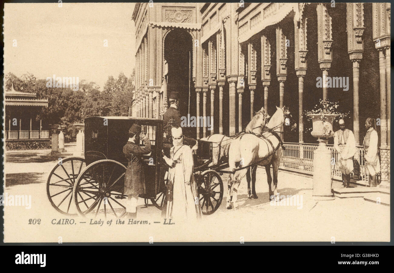SOCIALE/CAIRO HAREM 1905 Foto Stock