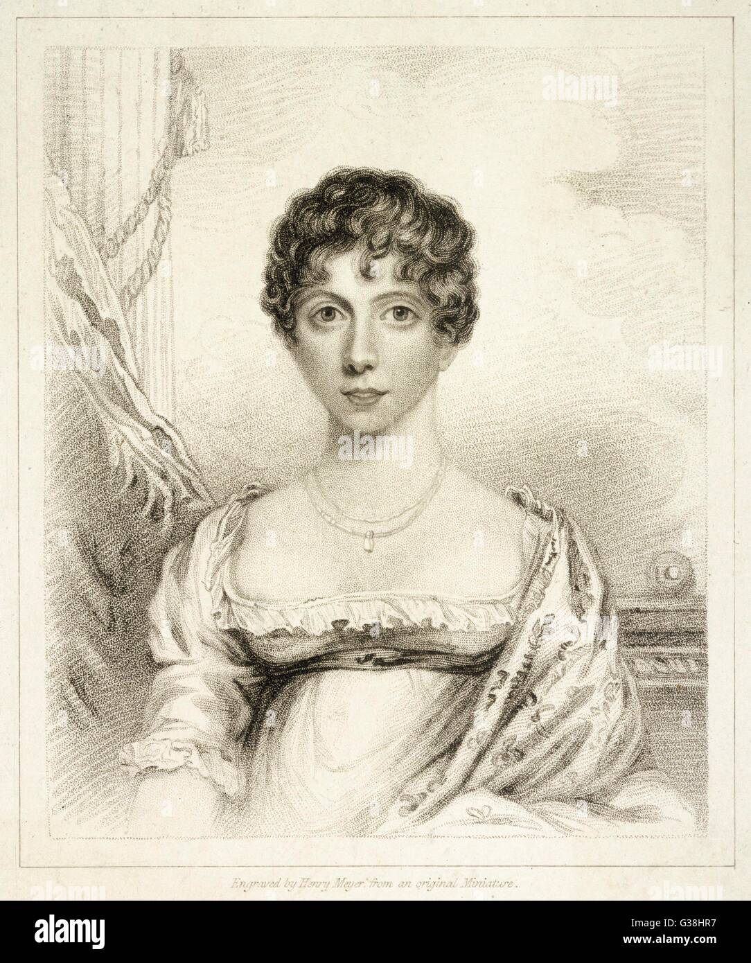 LADY Caroline Lamb nee Ponsonby : Moglie di Guglielmo di agnello (Viscount successivo Melbourne) : scrittore, fervente ammiratore di Byron per amore del quale ha diventato pazzo data: 1785 - 1828 Foto Stock