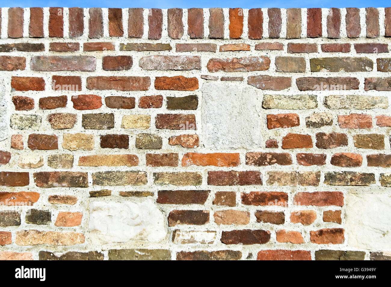 Muro di mattoni texture come sfondo Foto Stock