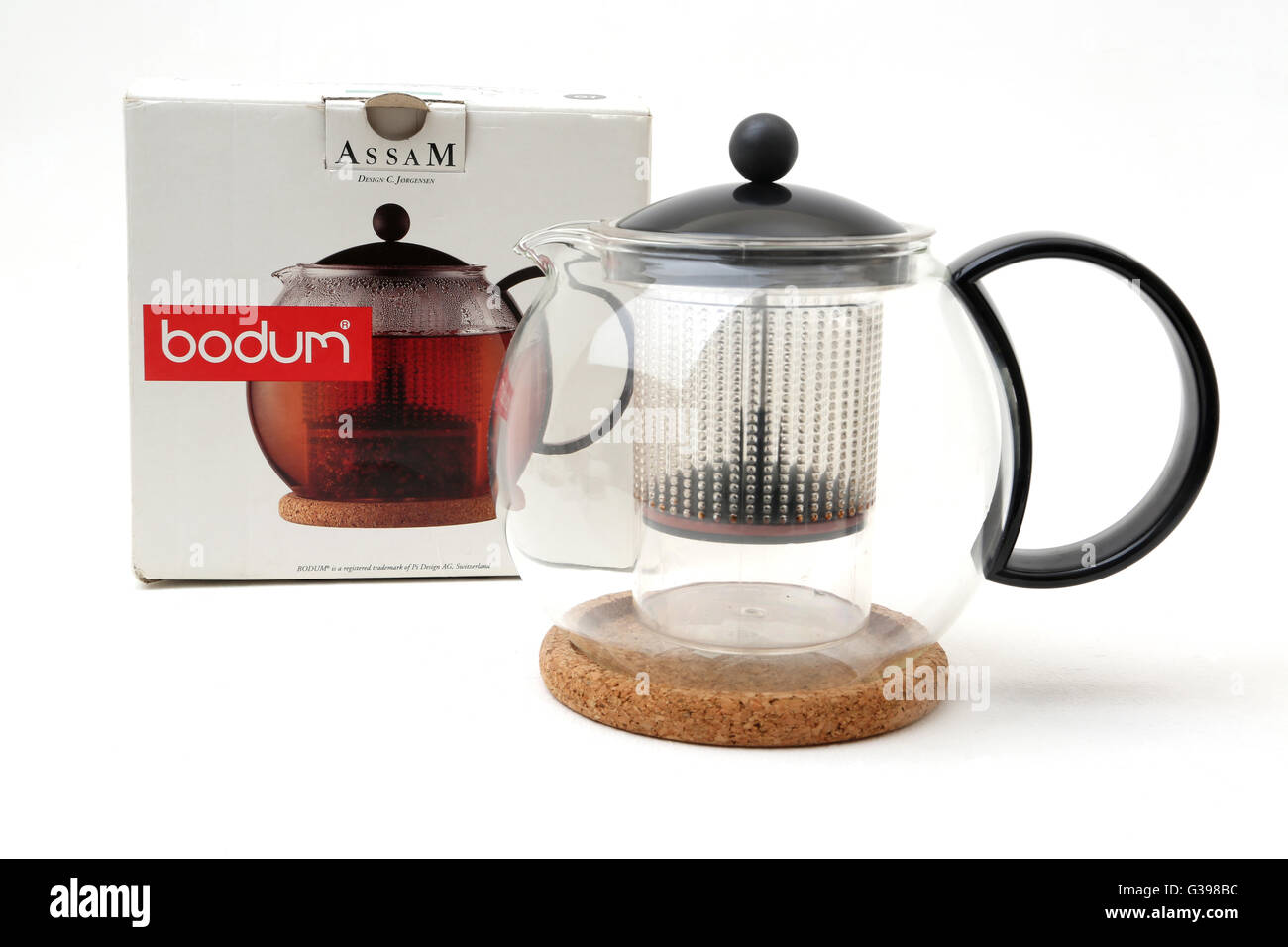 Bodum vetro tè Assam premere Foto Stock