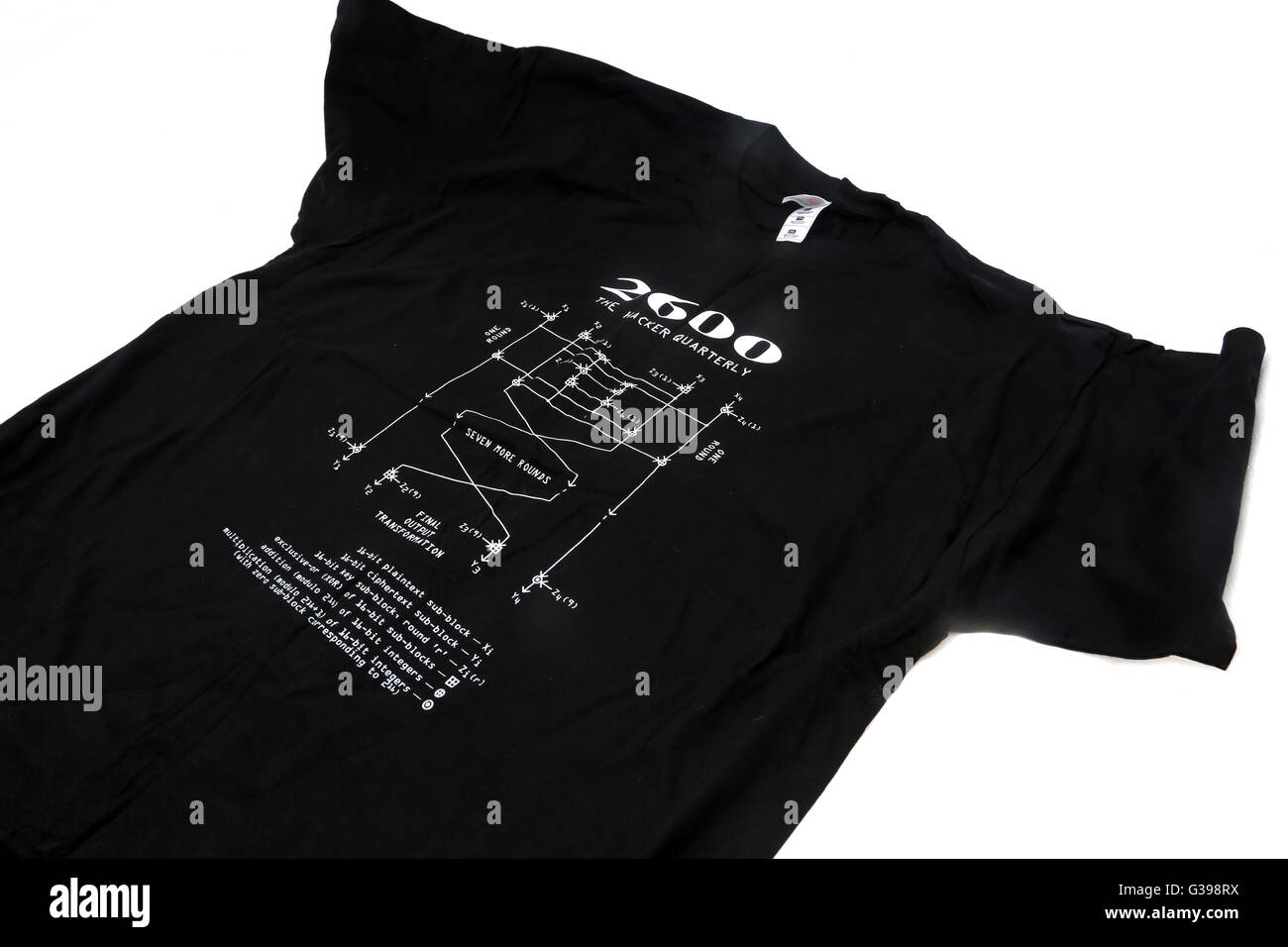 2600 L'hacker trimestrali di T-Shirt Foto Stock