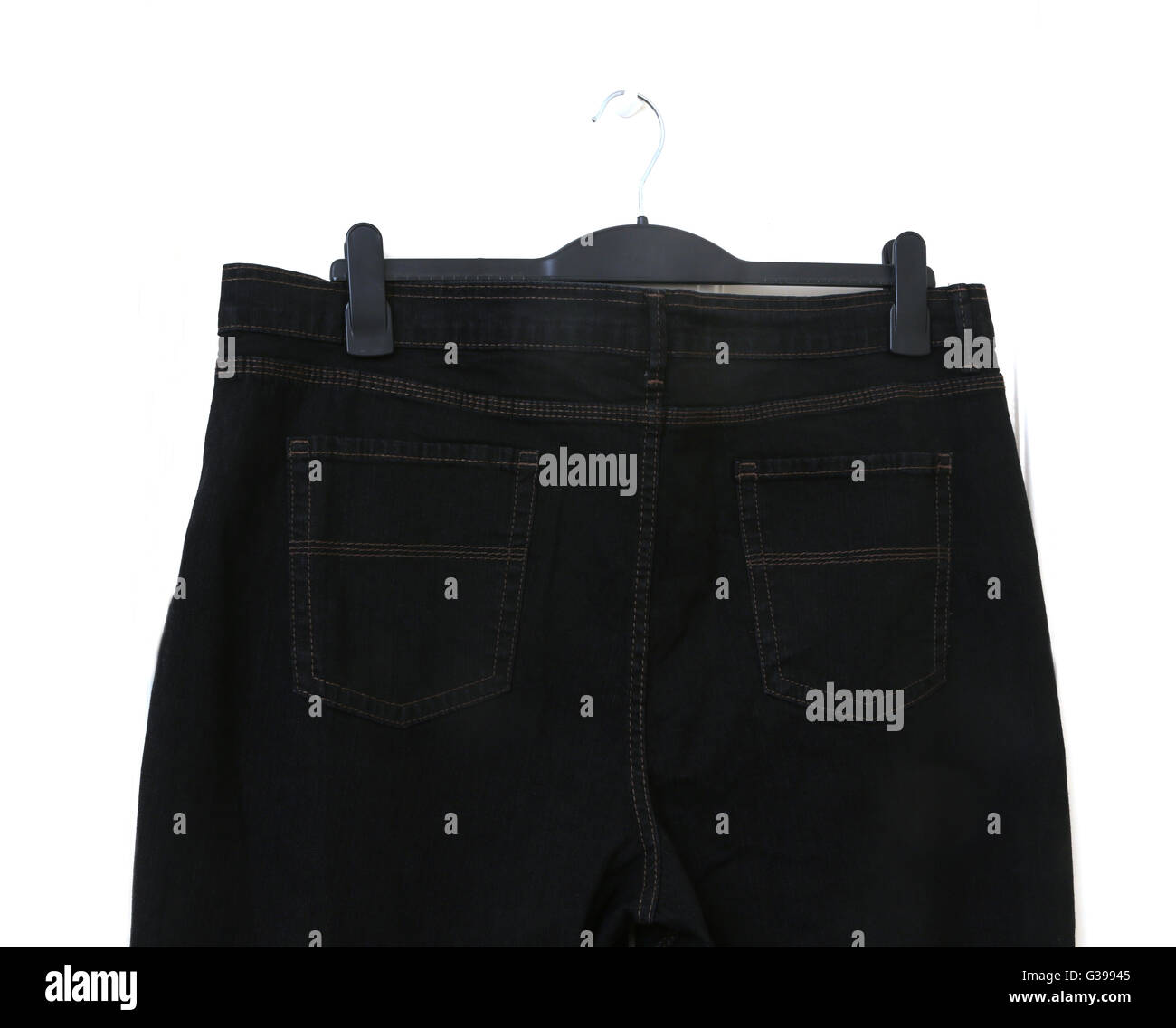 Jeans nero mostra pocket Foto Stock