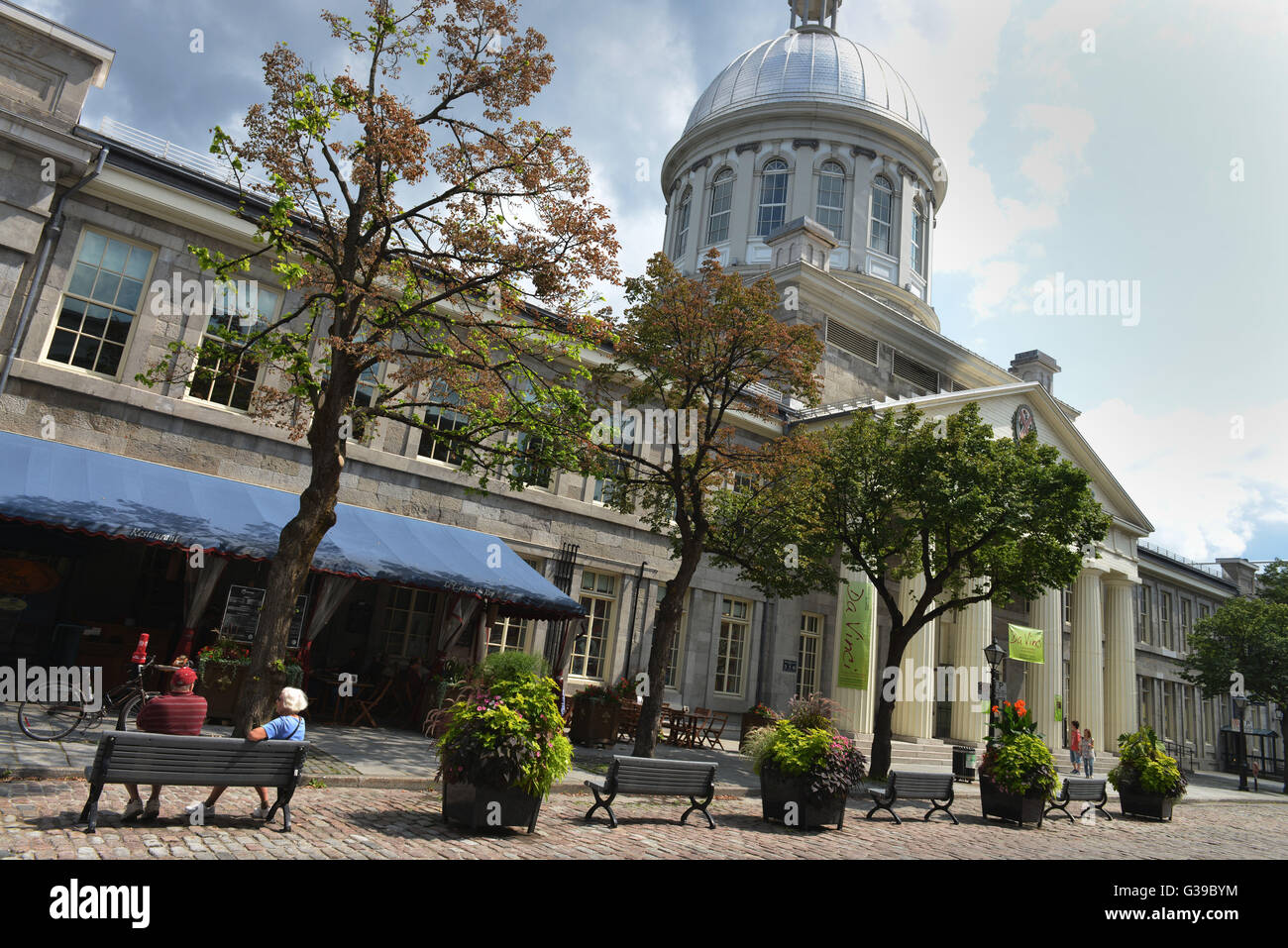 Mercato di Bonsecours, Rue Saint-Paul, Montreal, Quebec, Canada Foto Stock