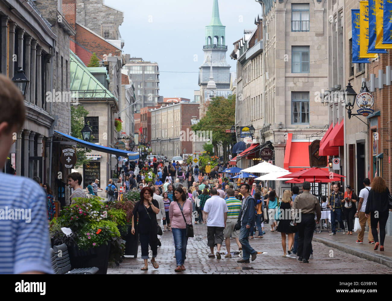 Rue Saint-Paul, Montreal, Quebec, Canada Foto Stock