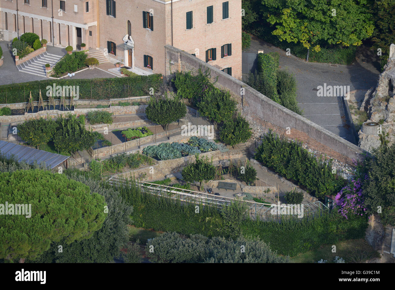 Giardino, lo Stato della Città del Vaticano Foto Stock