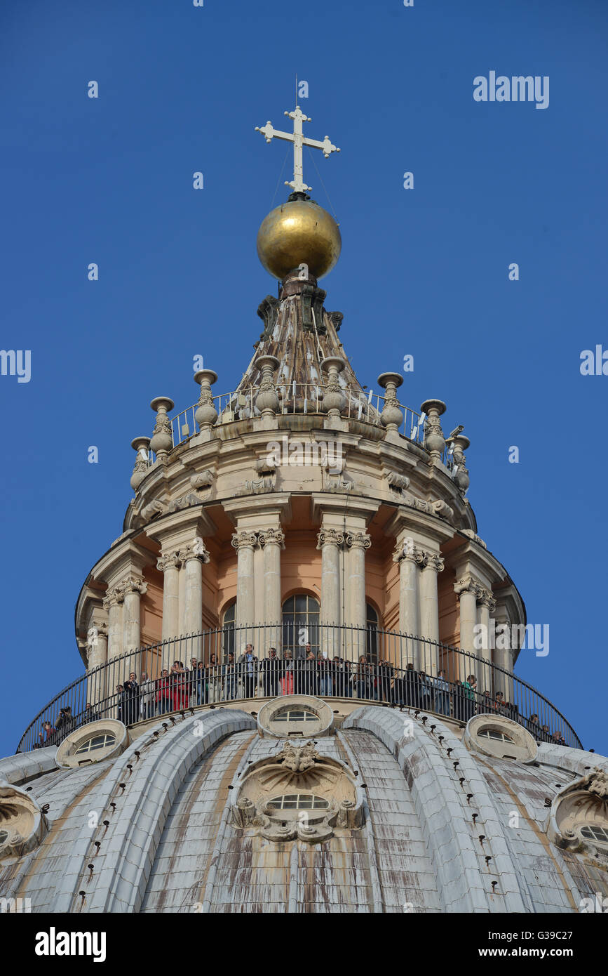 Kuppel, Petersdom, Vatikanstadt Foto Stock