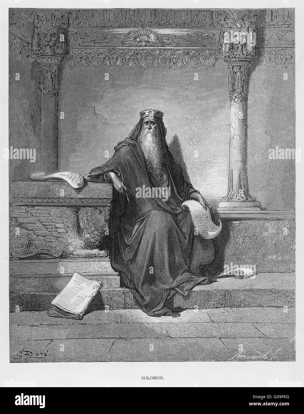 Re Salomone di Gustave Dore Foto Stock