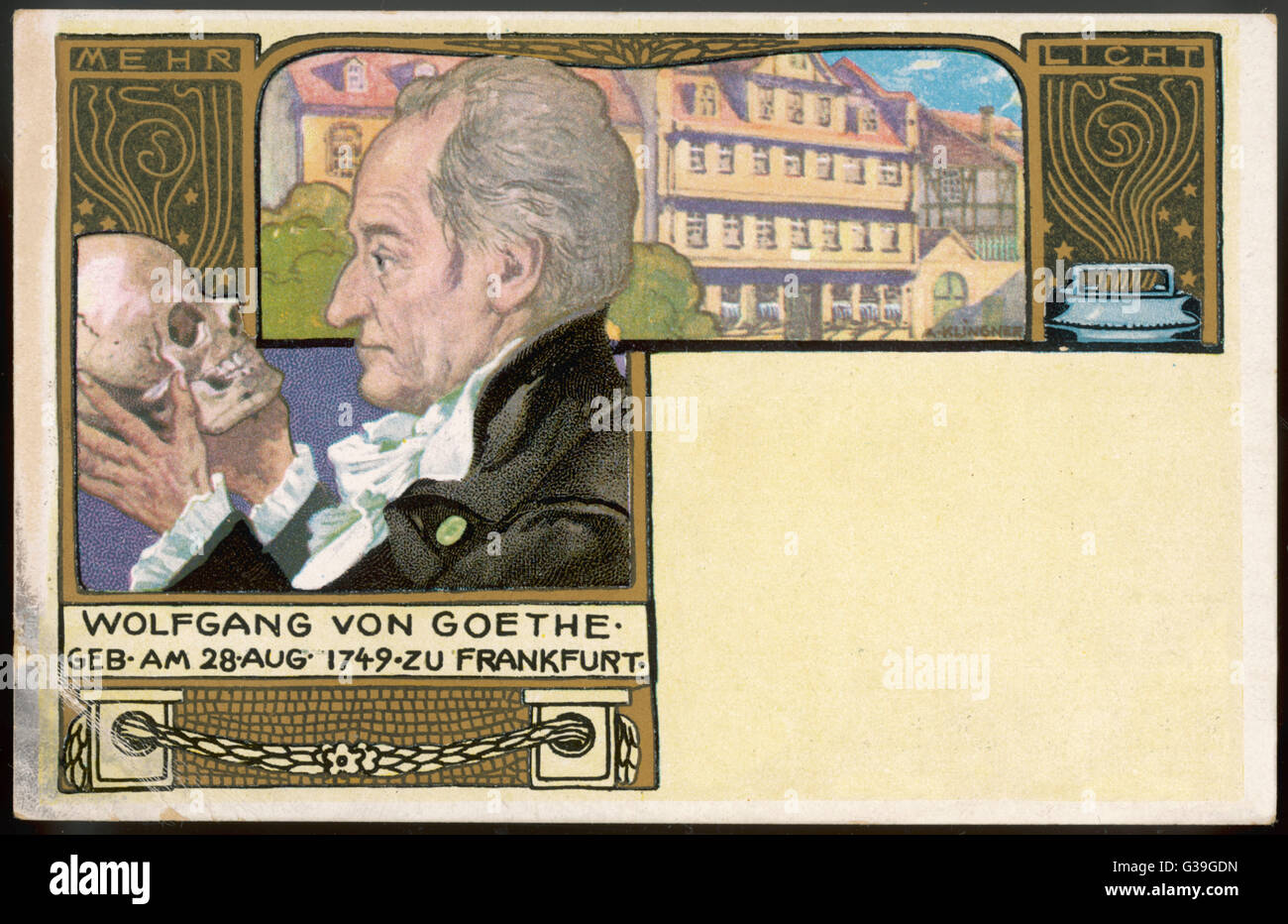 Johann Wolfgang von Goethe Foto Stock