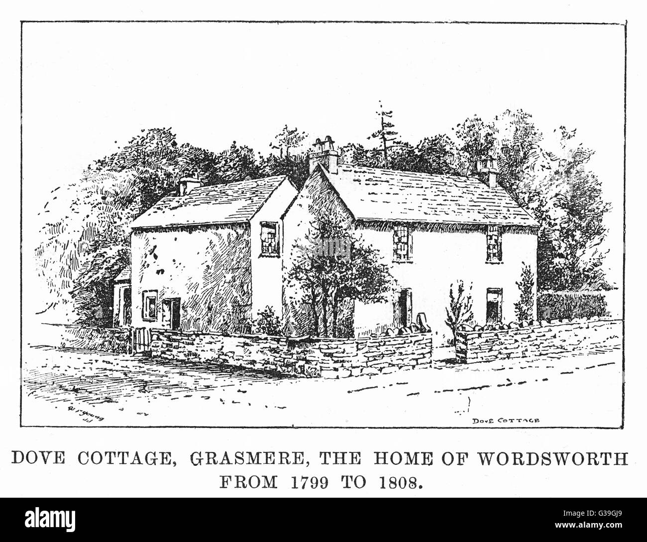 WORDSWORTH/COLOMBA COTTAGE Foto Stock