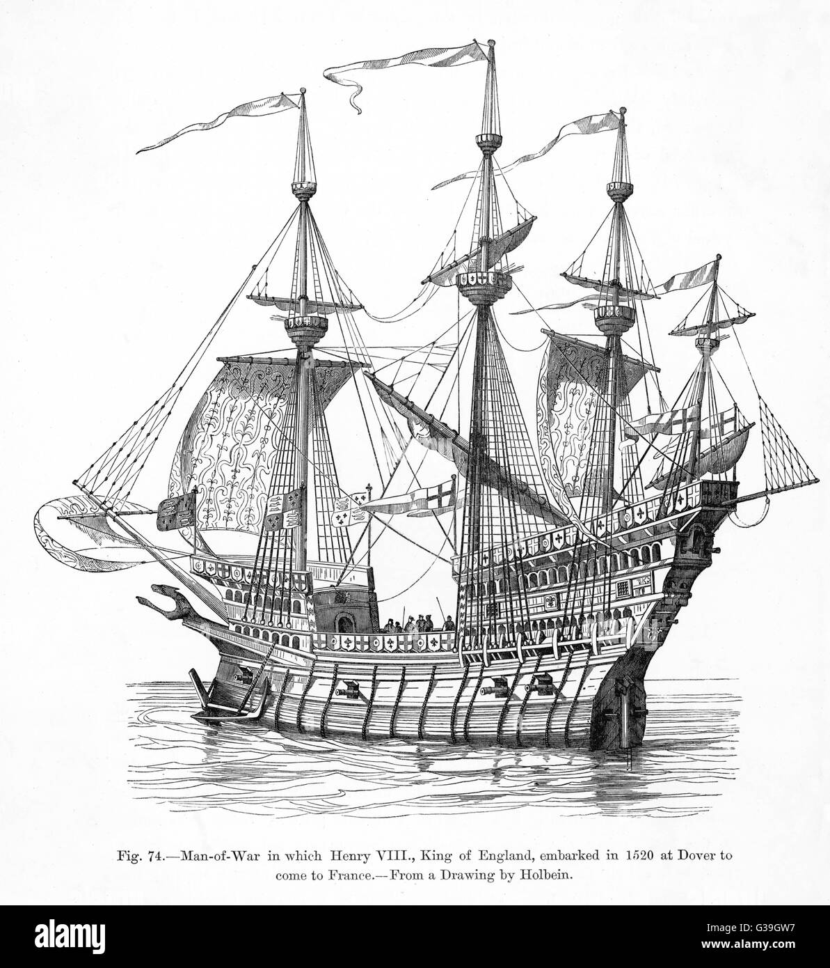 Nave di Henry 1520 Foto Stock