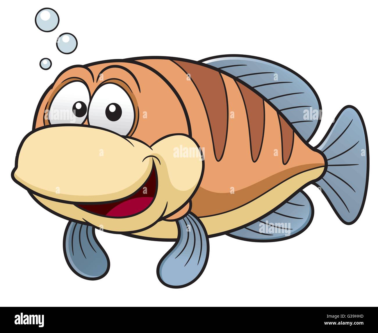 Illustrazione Vettoriale di fumetto di pesce Illustrazione Vettoriale