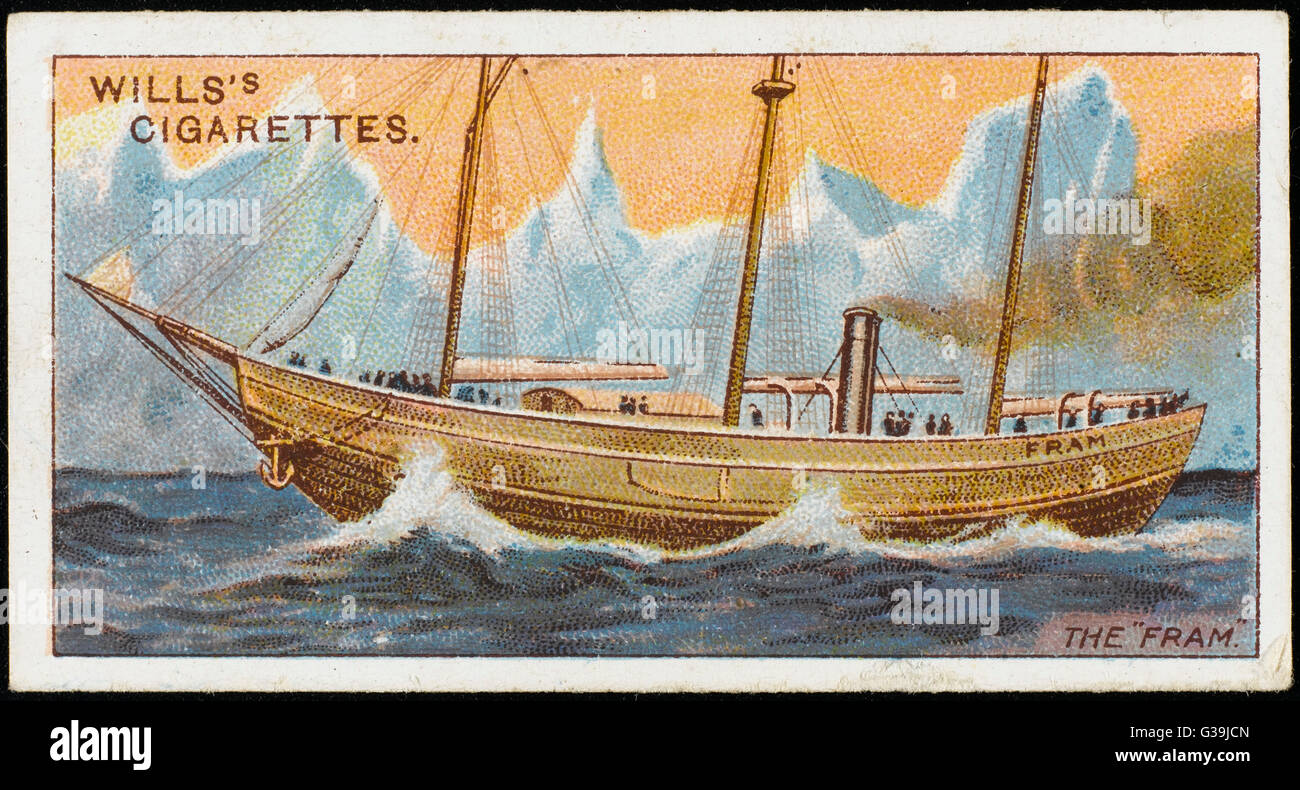 La sua nave, il 'Fram' data: 1893 - 96 Foto Stock