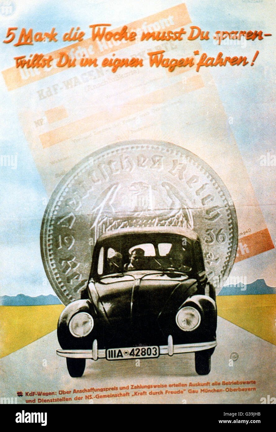 POSTER VOLKSWAGEN Foto Stock