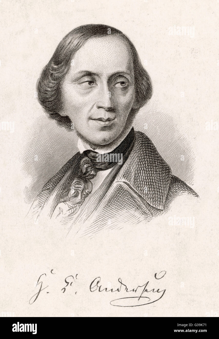 HANS CHRISTIAN ANDERSEN scrittore danese data: 1805 - 1875 Foto Stock