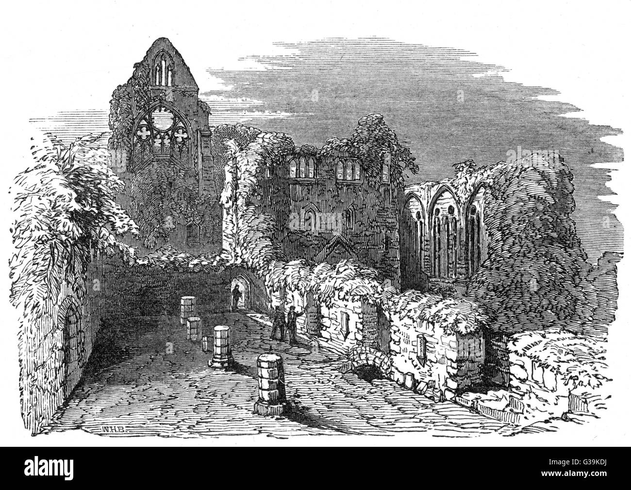 TINTERN ABBEY rovine Foto Stock