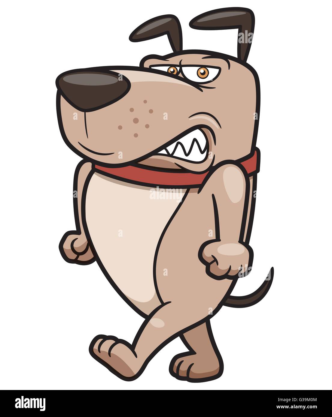 Illustrazione Vettoriale di arrabbiato cane Cartoon Illustrazione Vettoriale